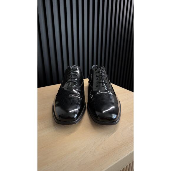 Ermenegildo Zegna Black Patent Leather Oxford Dress Shoes main image 4